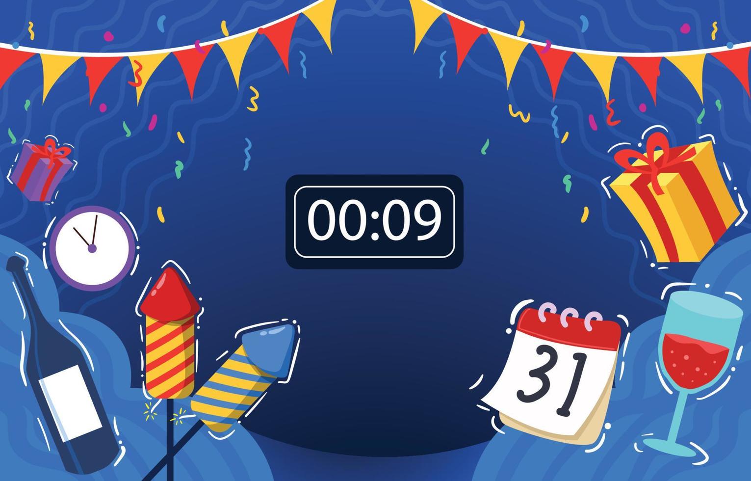 New Year Countdown Background vector