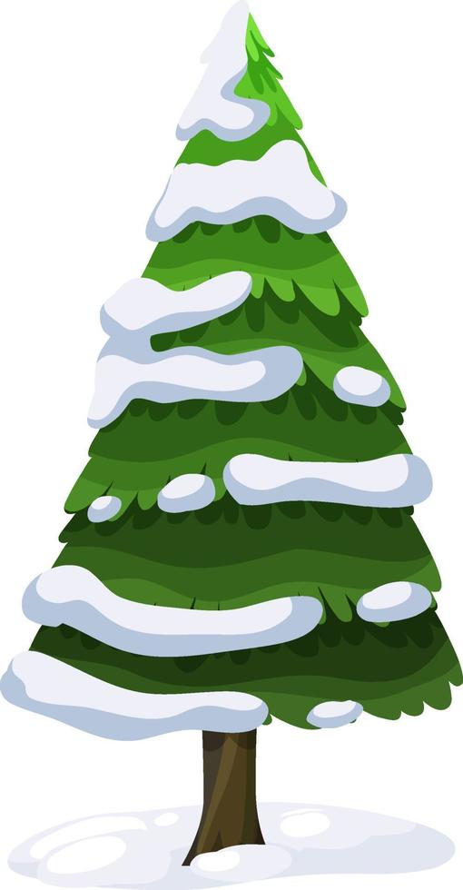 Tree covered with snow vector