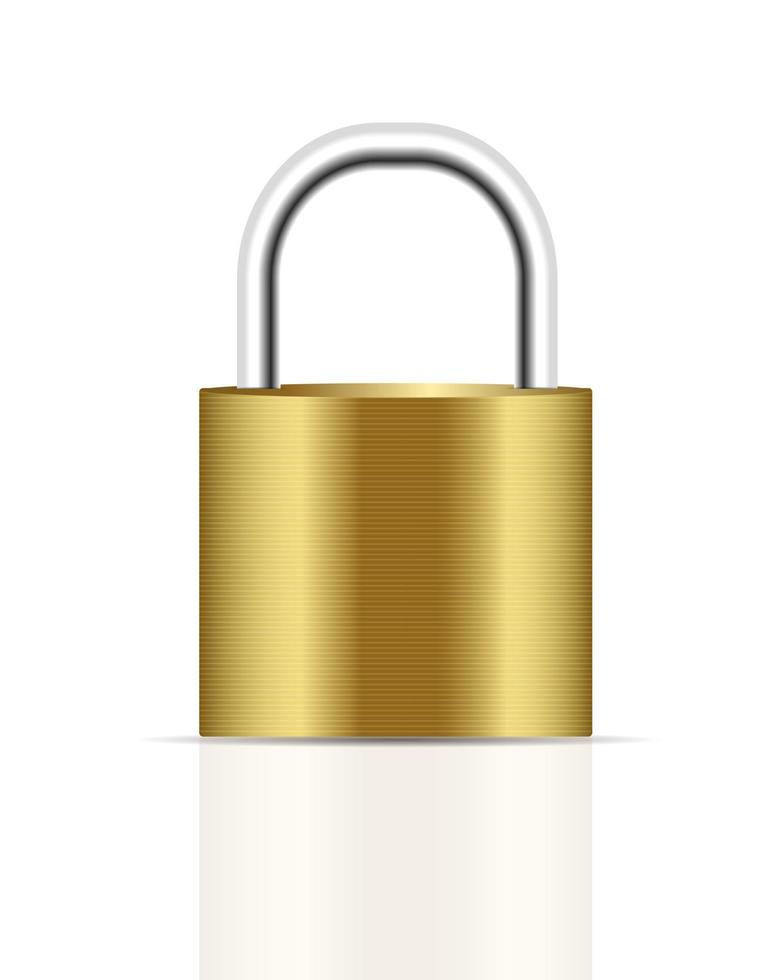 realistic lock vector illustration