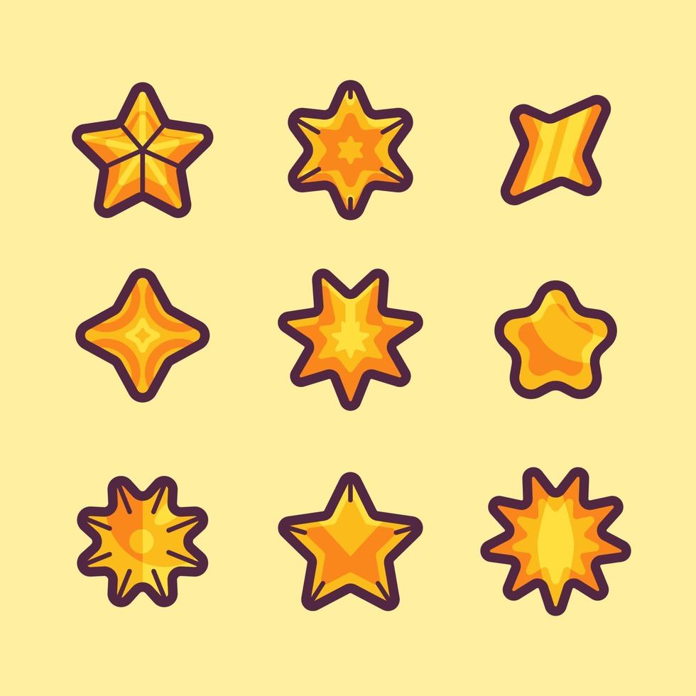 conjunto de iconos de estrellas vector