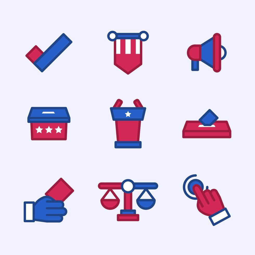 US Election Icon Collections vector