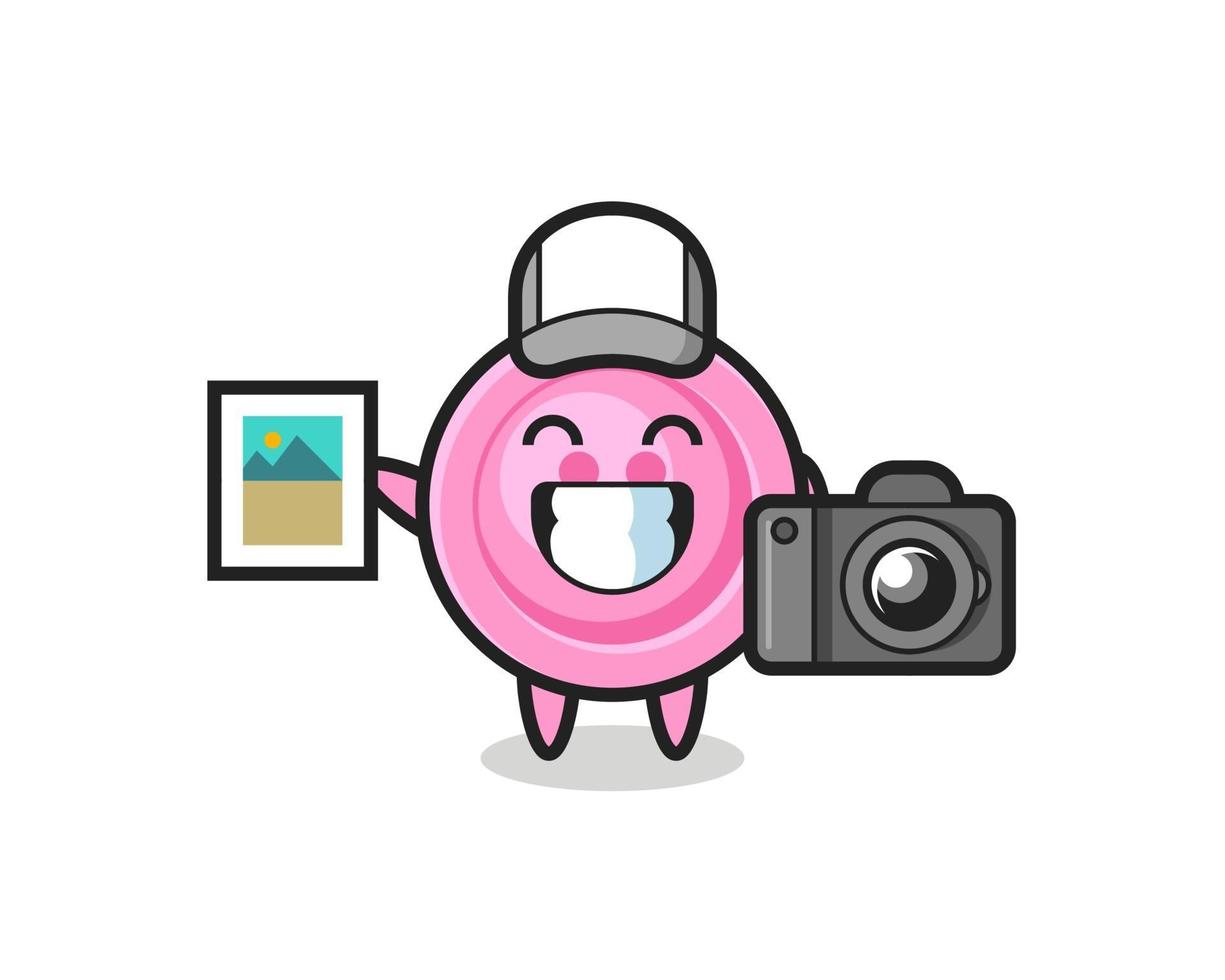 Character Illustration of clothing button as a photographer vector