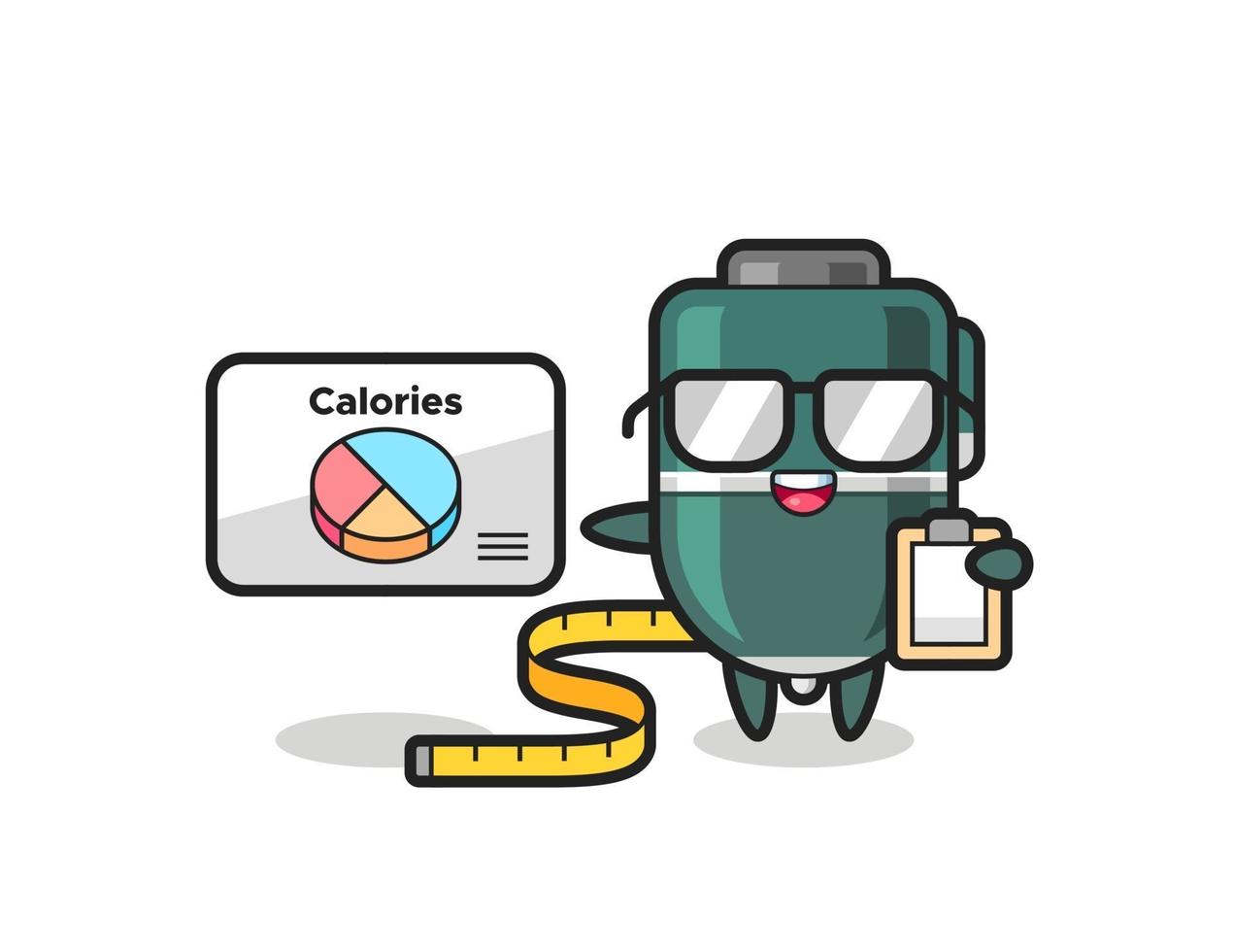 Illustration of ballpoint pen mascot as a dietitian vector