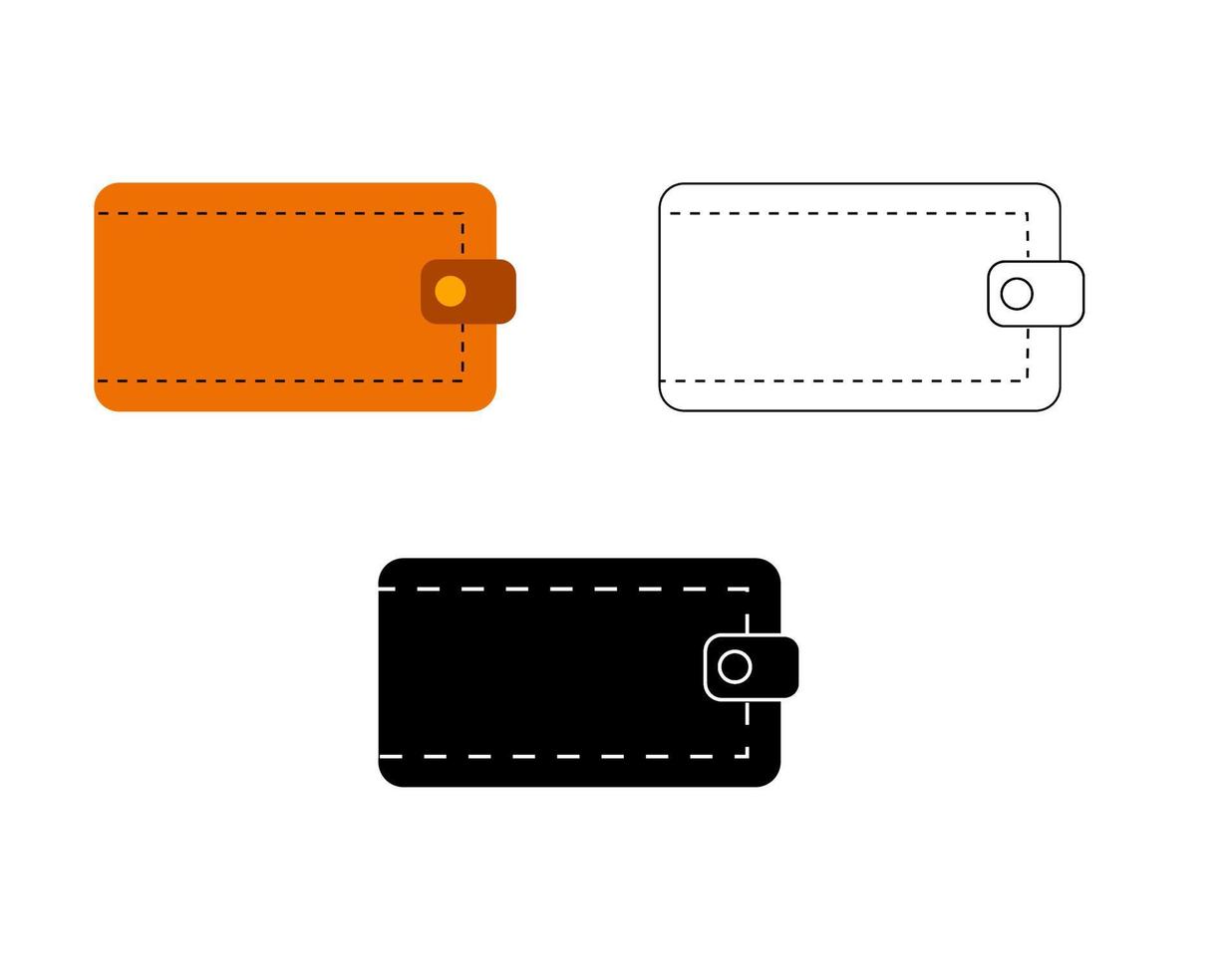 conjunto de diseños simples de billetera vector