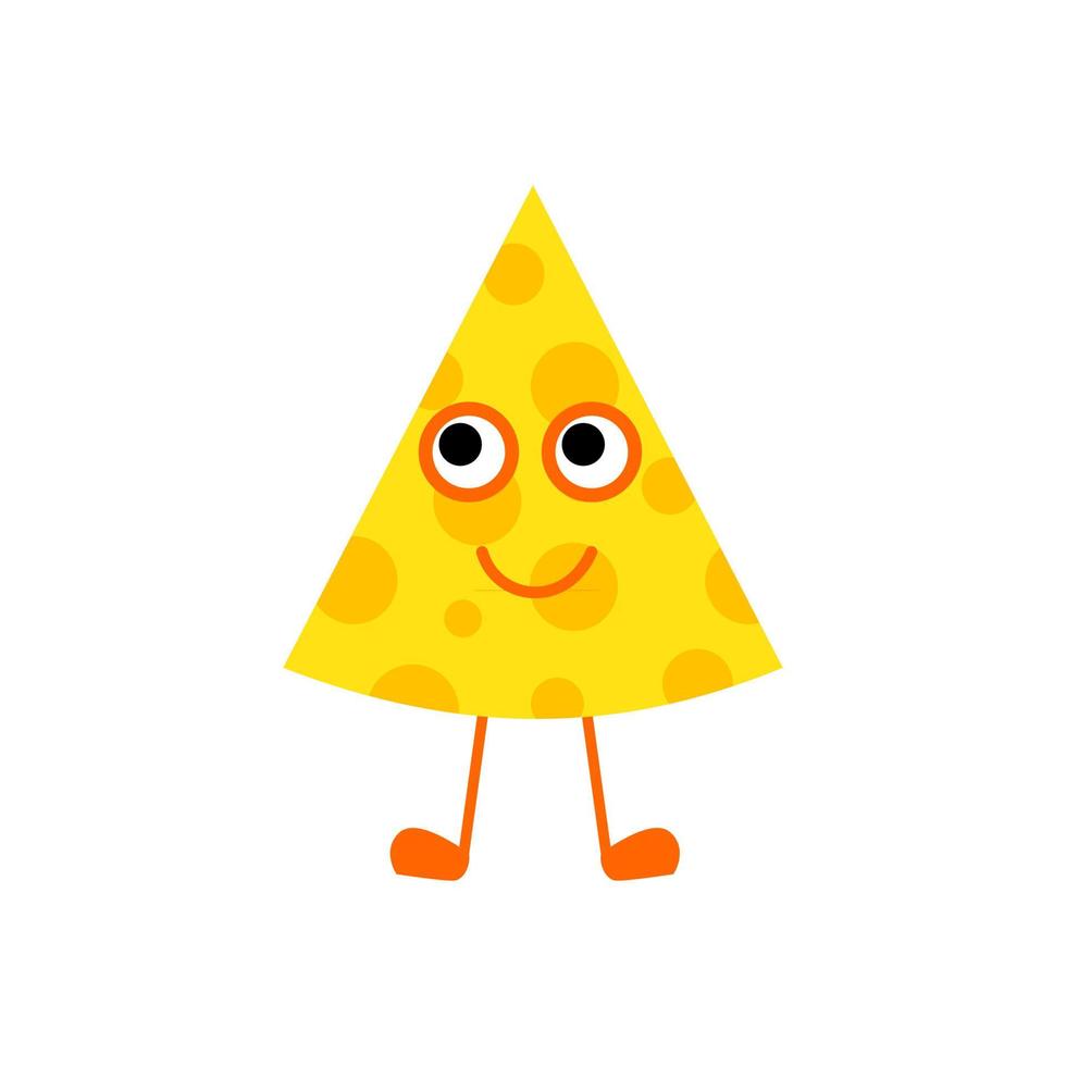 Cheese mascot. Funny cheese cartoon. vector