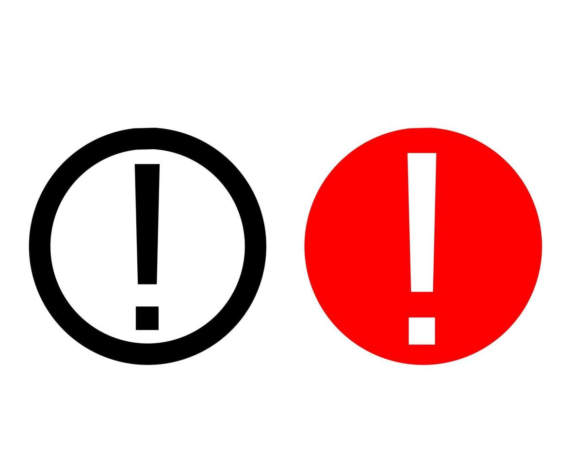 Exclamatory mark icon set vector