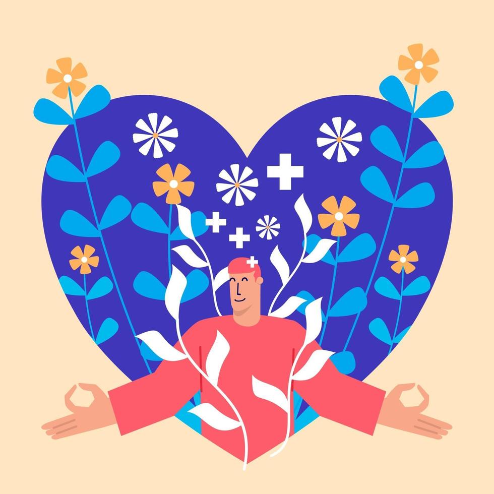 A Person with Peace of Mind vector