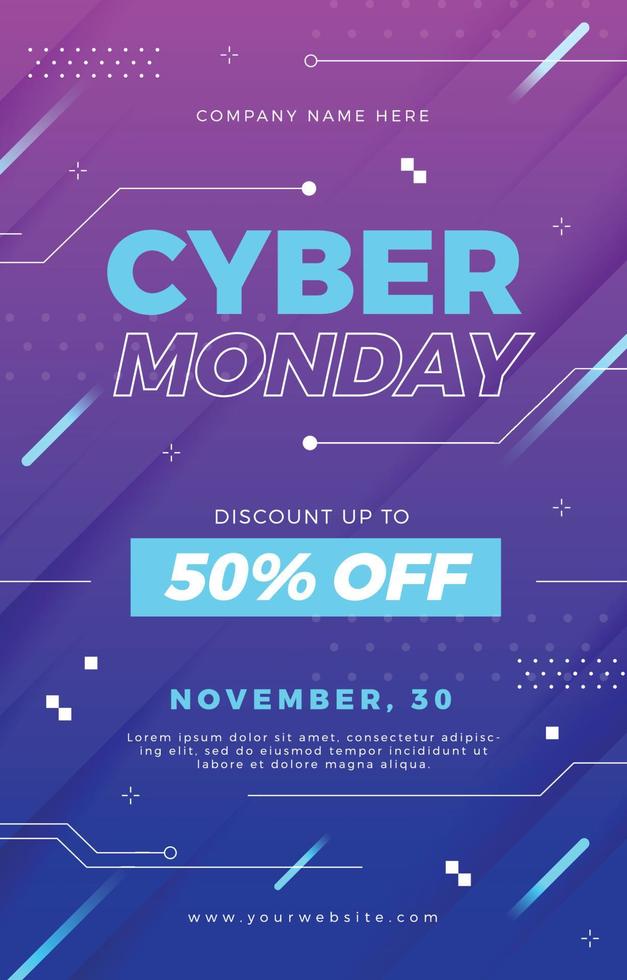 Cyber Monday Sale Poster vector