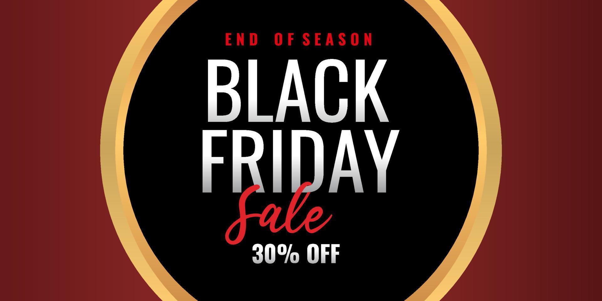 End of season Black friday sale background banner vector