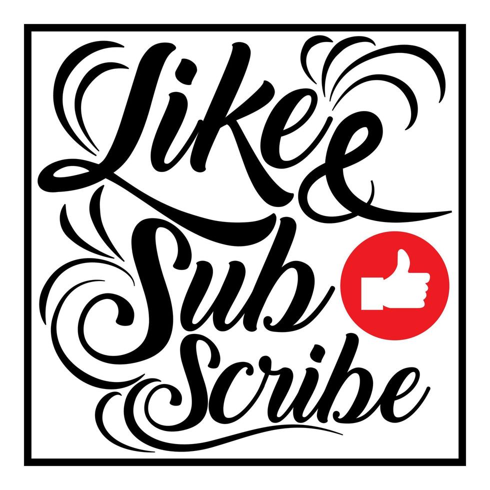Like Subscribe Icon Vector
