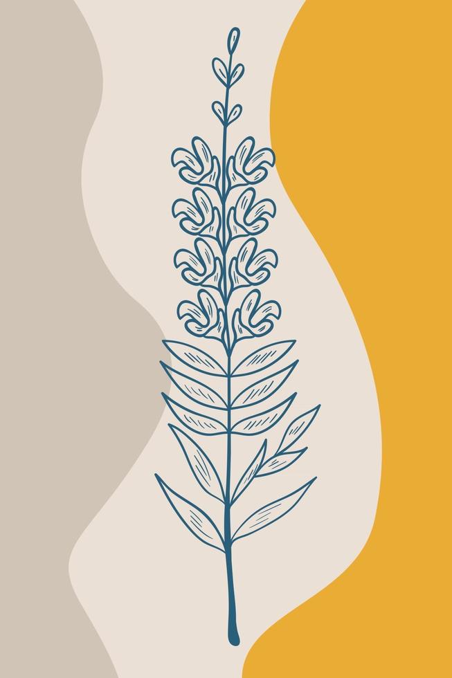 snapdragon, abstract, poster, minimal vector