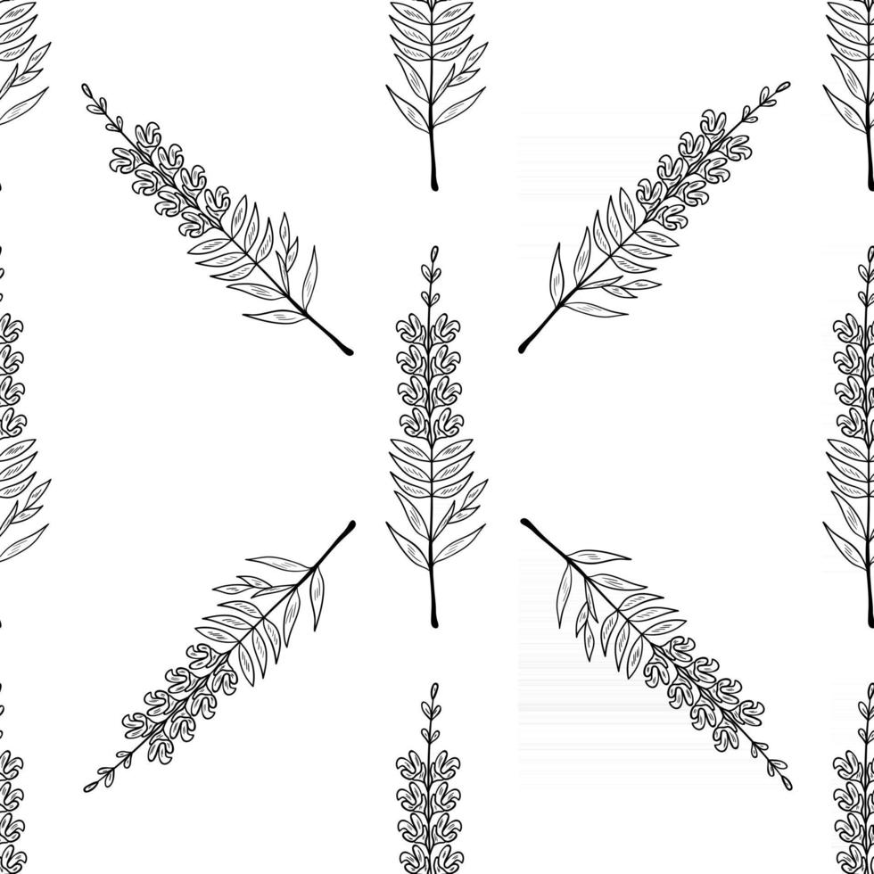 snapdragon, seamless b-w vector