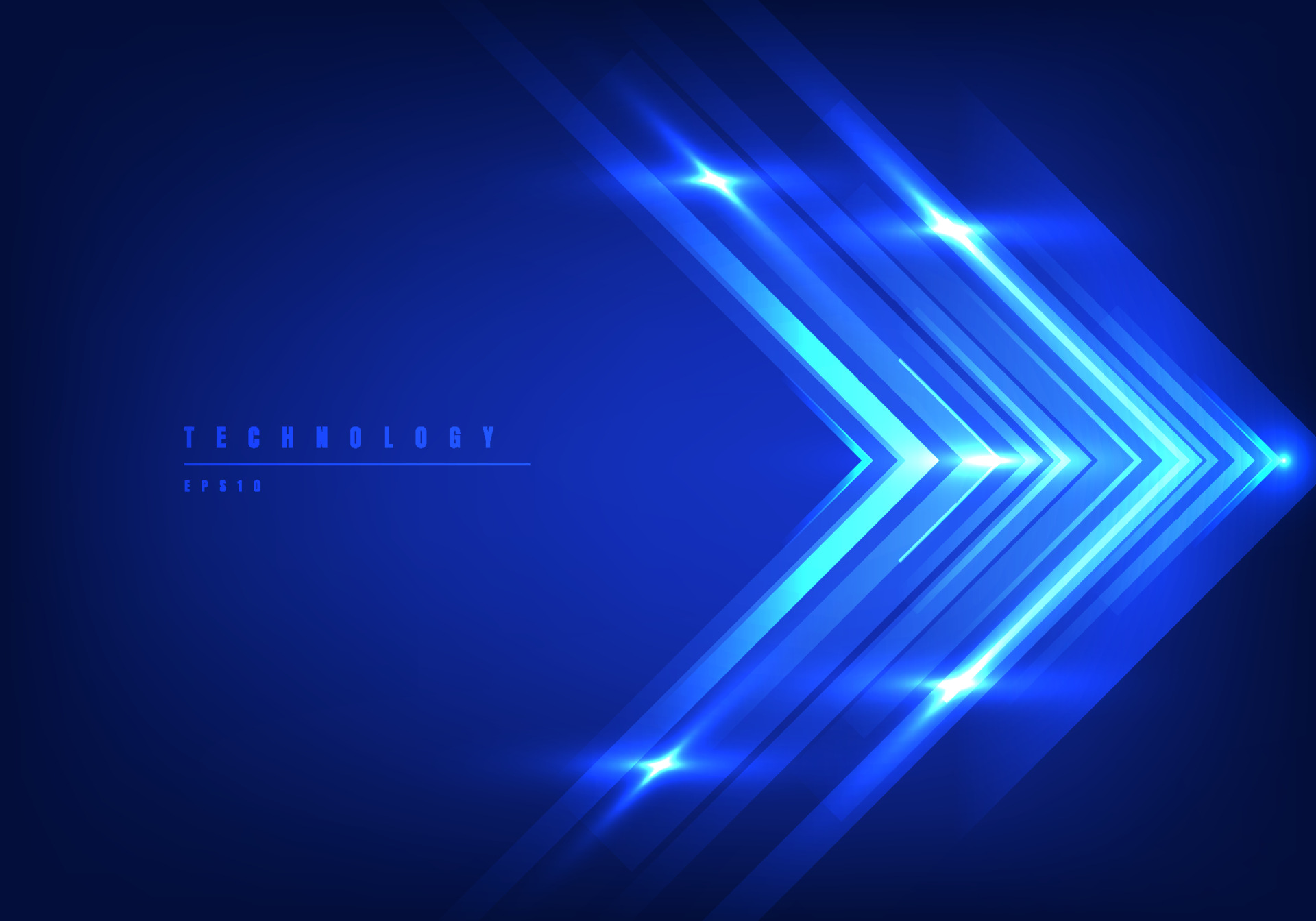 Abstract digital technology blue arrow motion light blue background