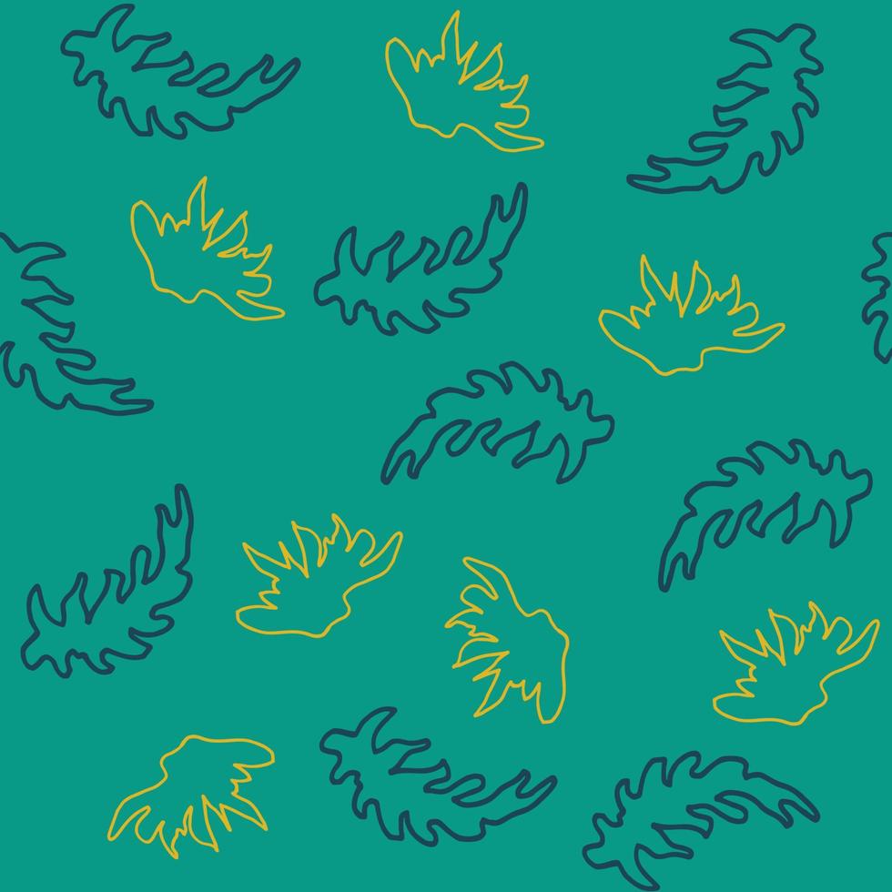 Green background leaves seamless pattern for modern day printing vector
