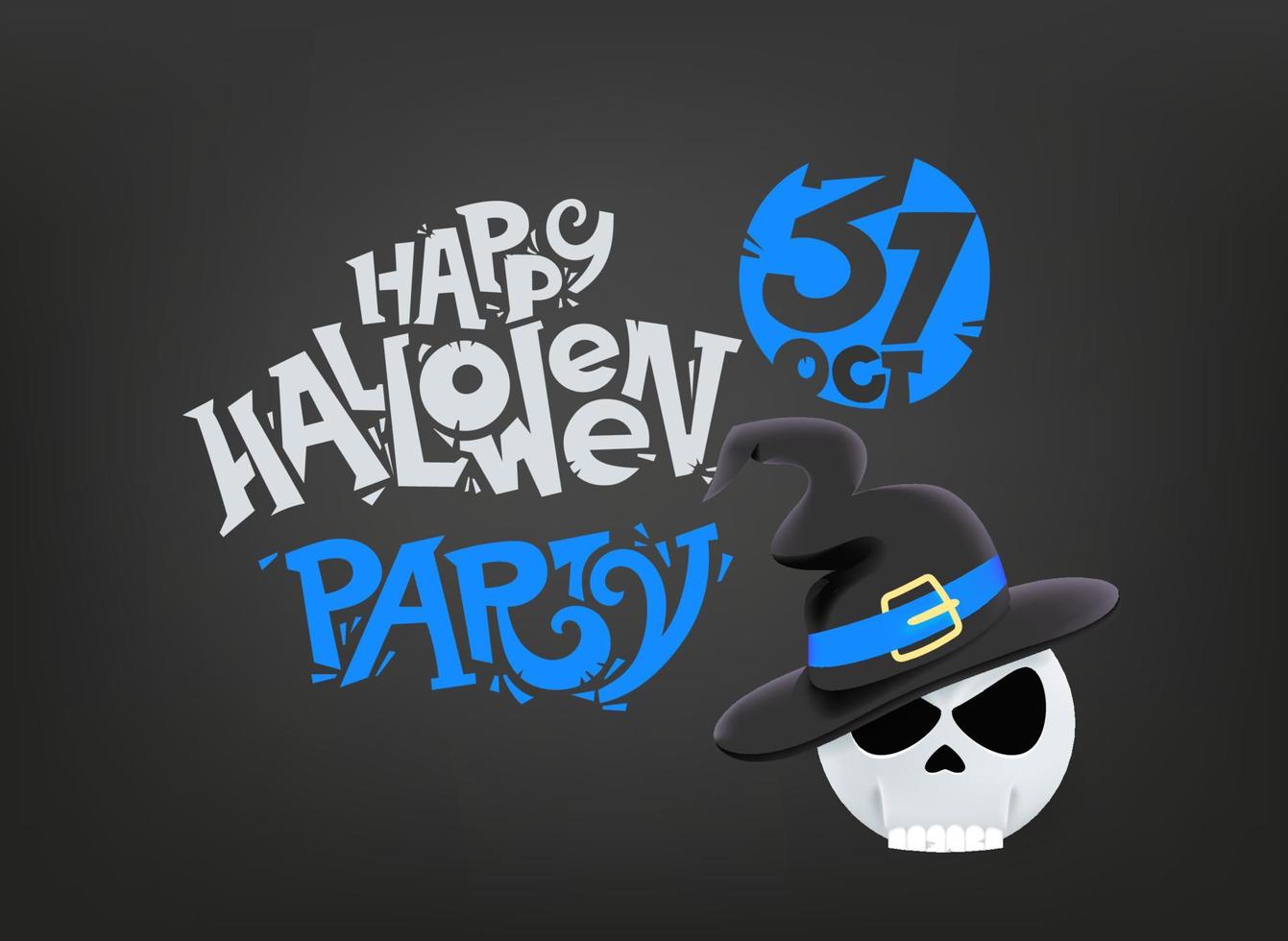 Happy halloween party vector banner