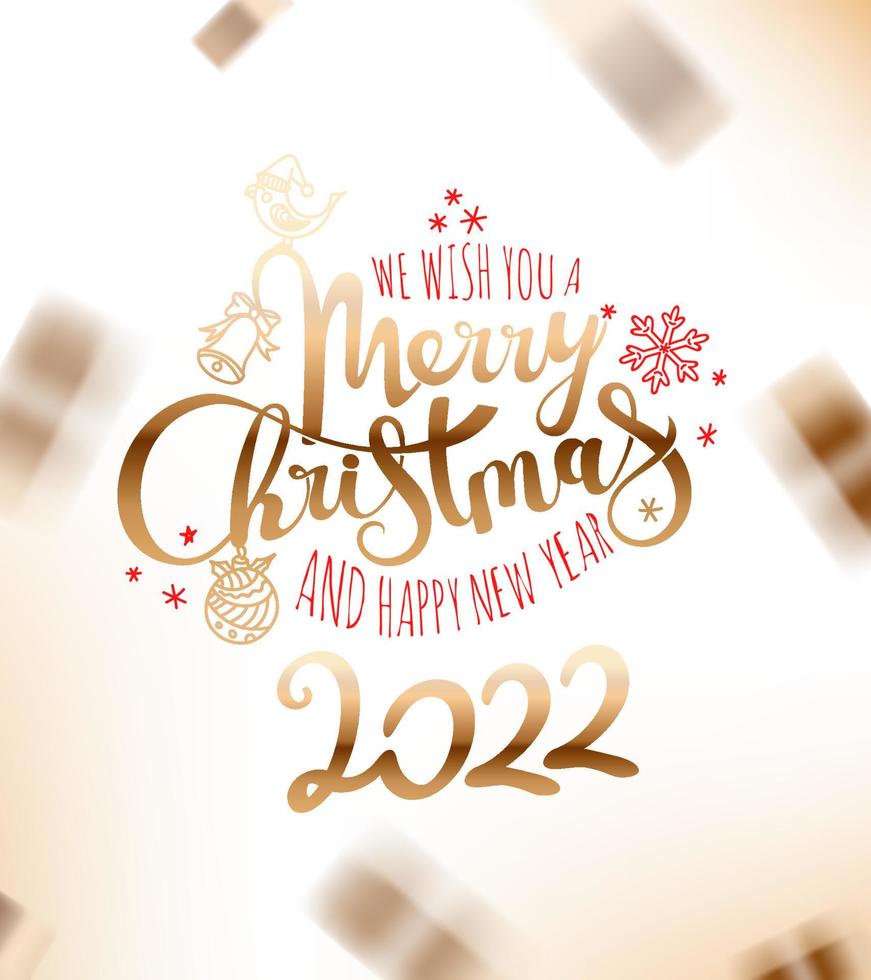 We wish you a Merry Christmas and Happy New Year vector