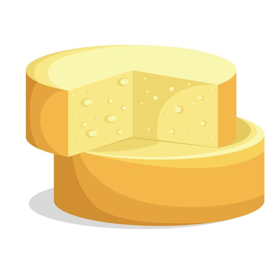 WebVector image of a round cheese roll vector