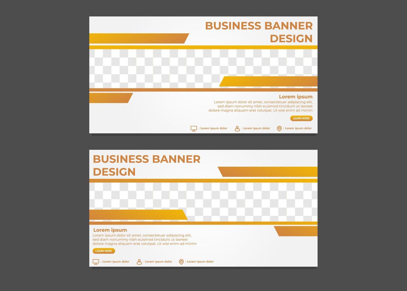simple modern gradient business banner template vector