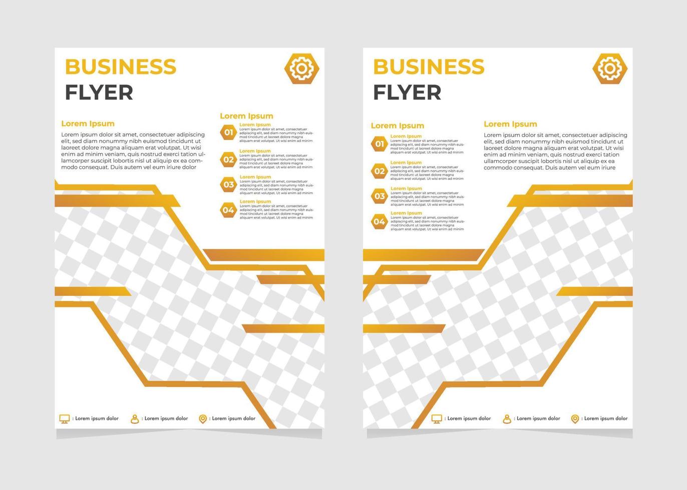 business flyer template with abstract geometric shapes. vector