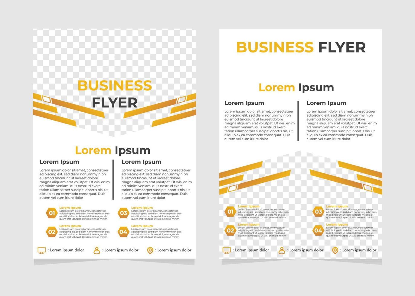 business flyer template with abstract geometric shapes. vector