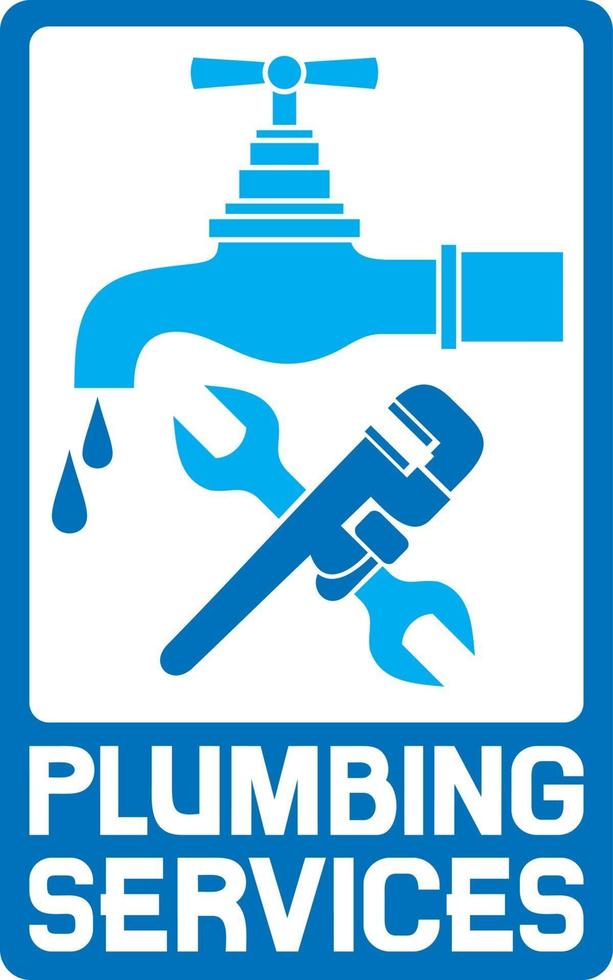 Plumbing Services Label vector