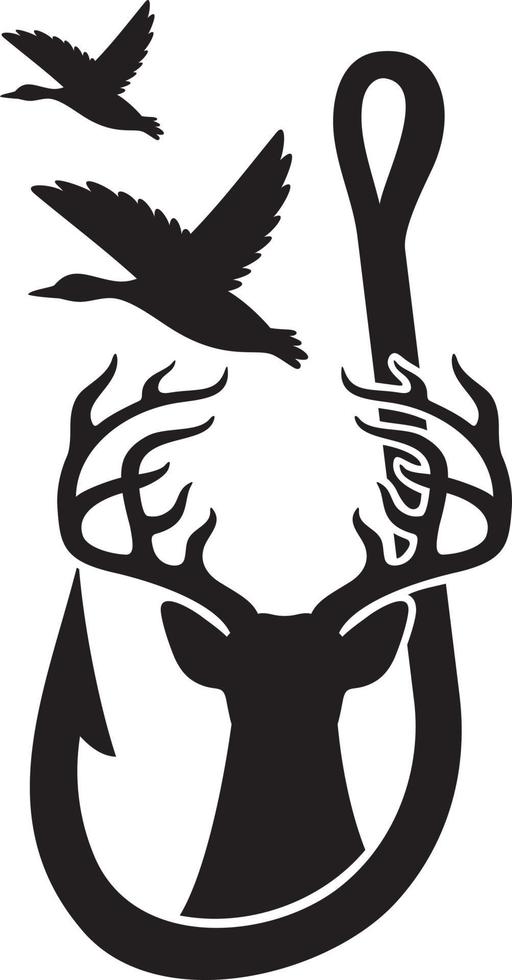 Duck Deer and Hook vector