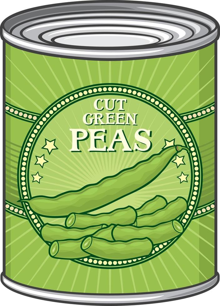 Green Peas Can vector