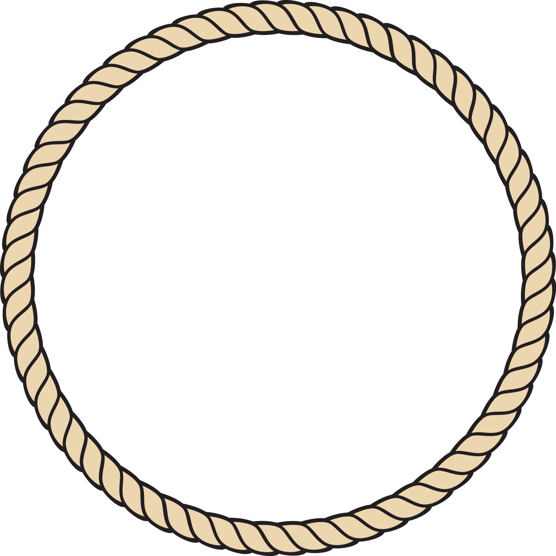 Rope Frame Circle 3495481 Vector Art at Vecteezy