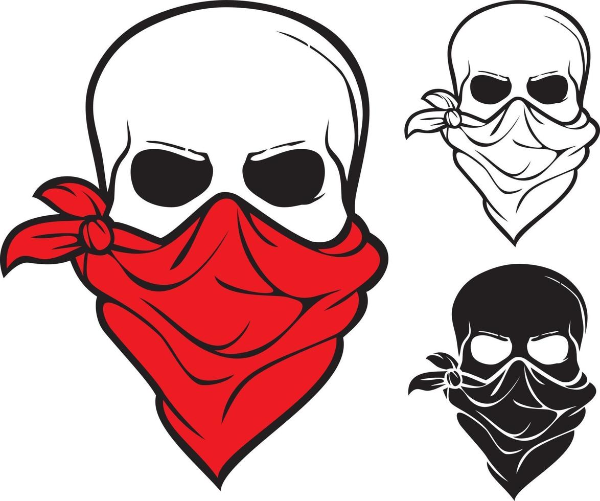 Skull with Bandana vector