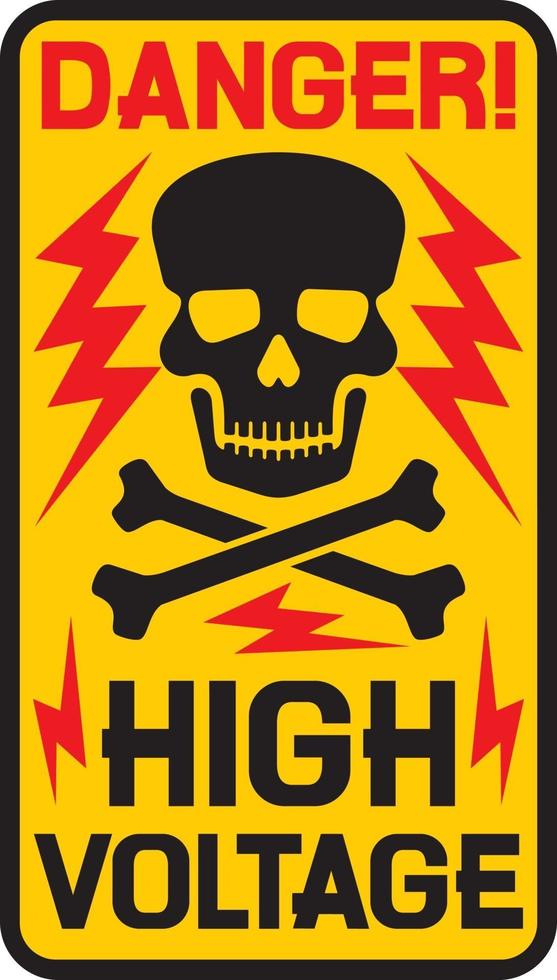 High Voltage Danger Sign vector