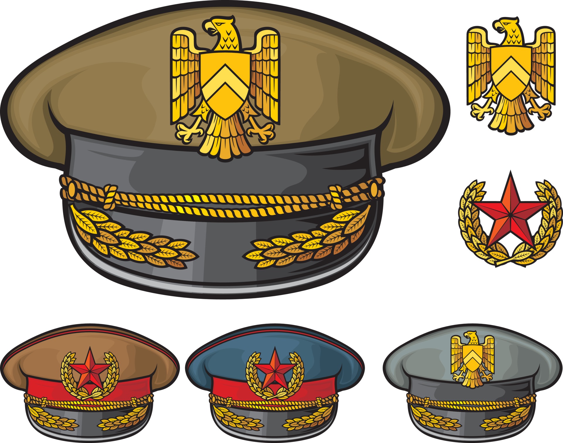Иллюстрации головных уборов военных