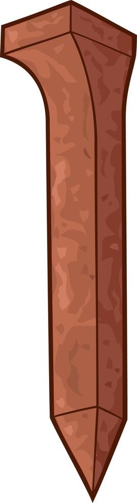 Rusty Rail Road Spike vector