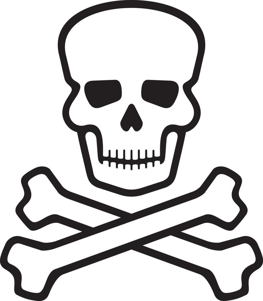 Skull with Crossed Bones vector