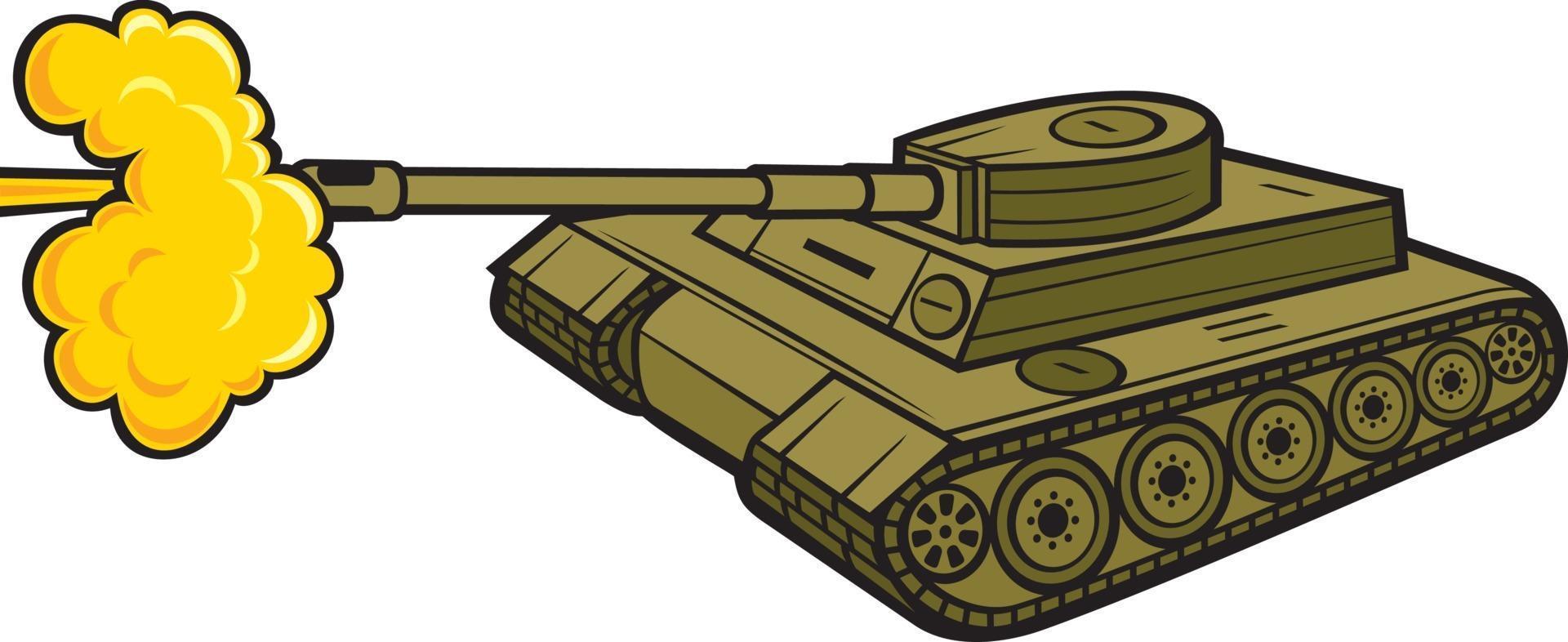 ataque del tanque del ejército vector