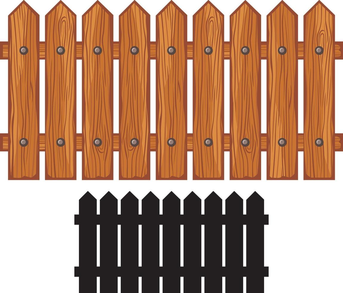 Wooden Fence Design vector