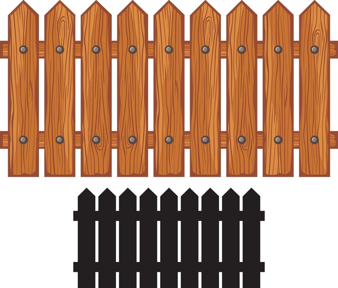 Wooden Fence Design vector