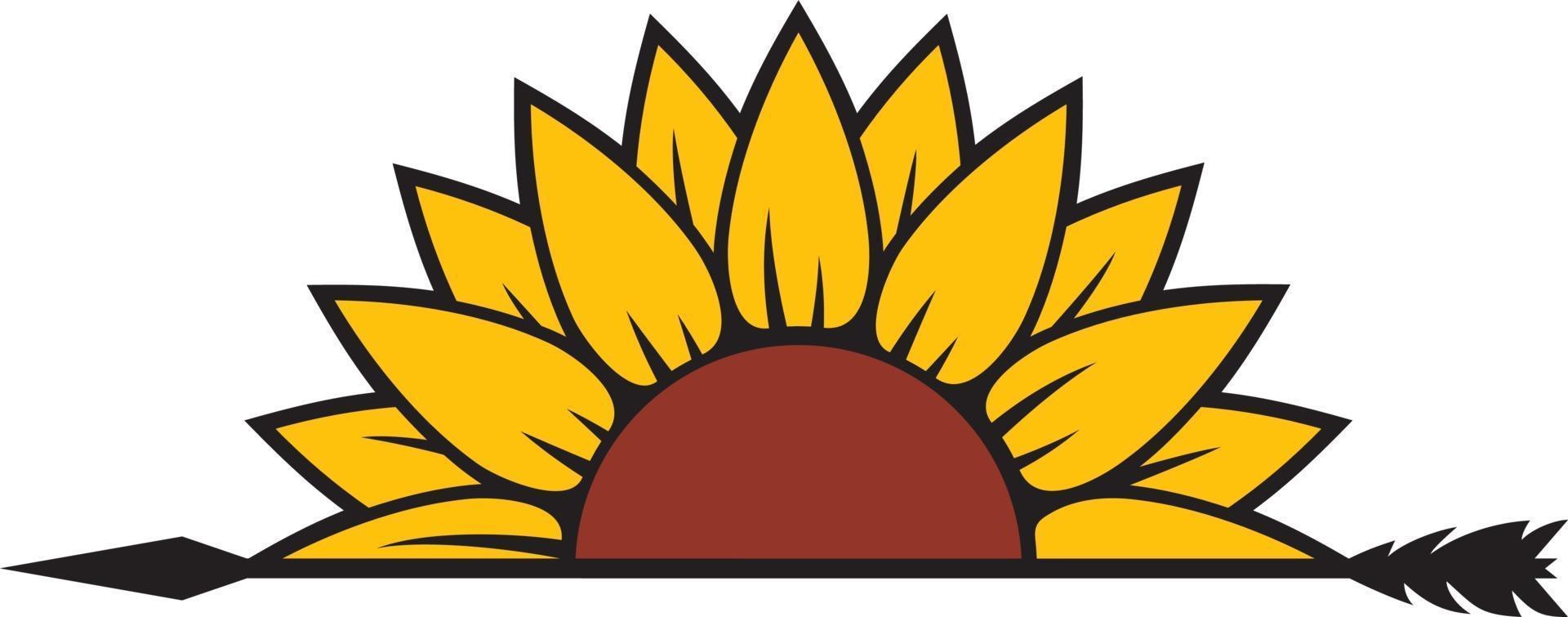 Sunflower and Arrow vector