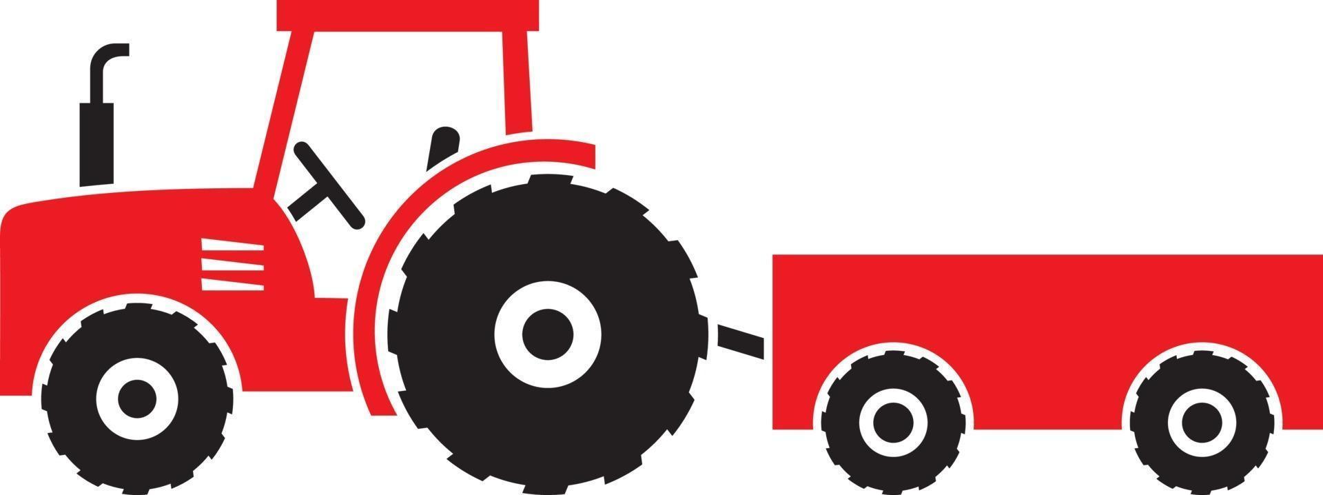 Tractor and Wagon vector