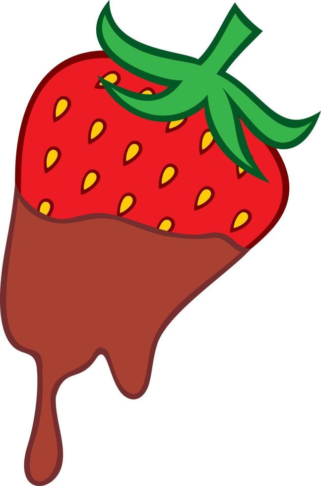Strawberry in Chocolate vector