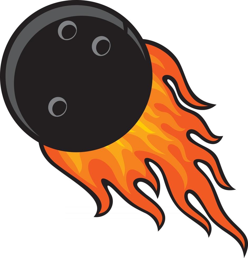 Bowling Ball in Fire vector