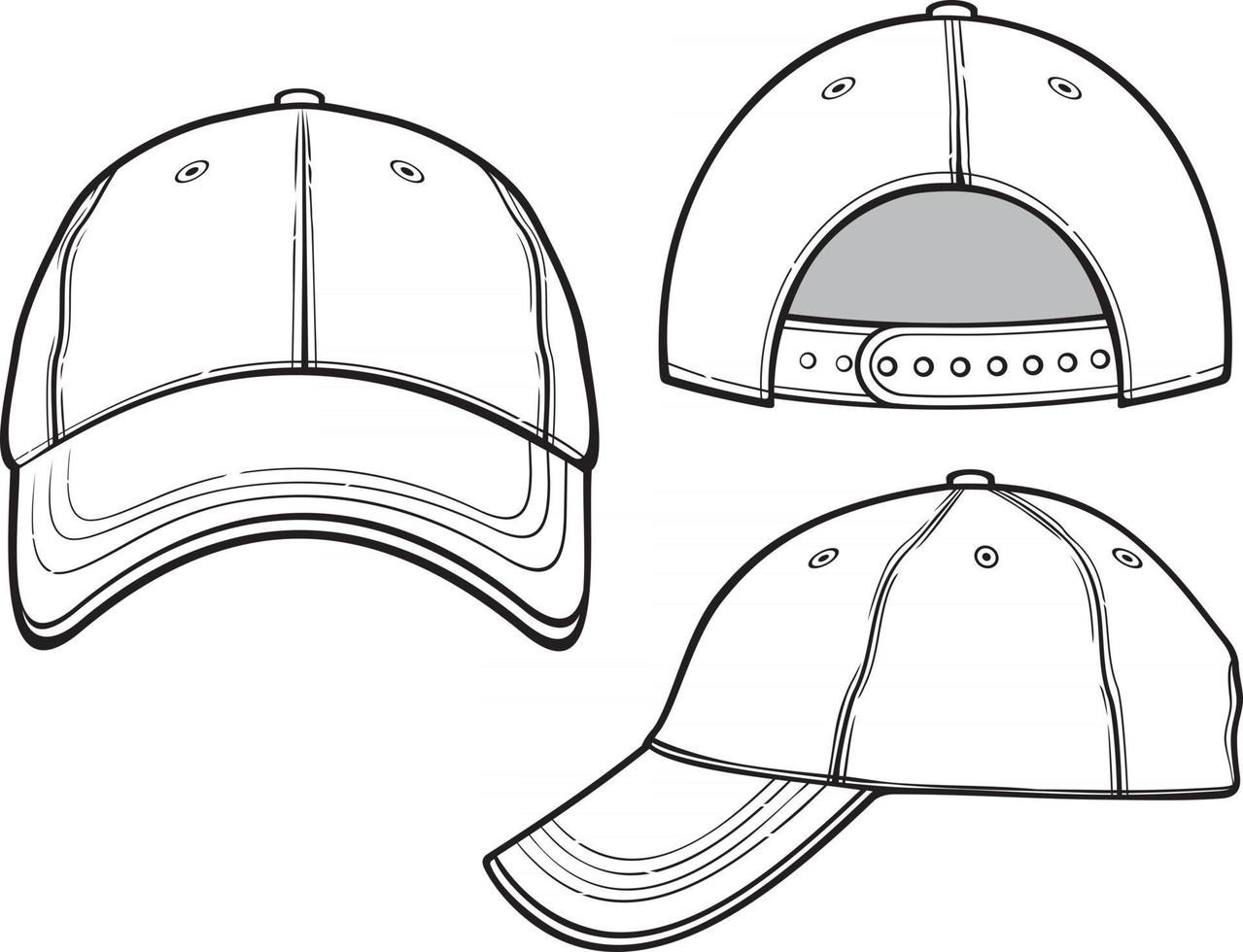 Baseball White Cap vector