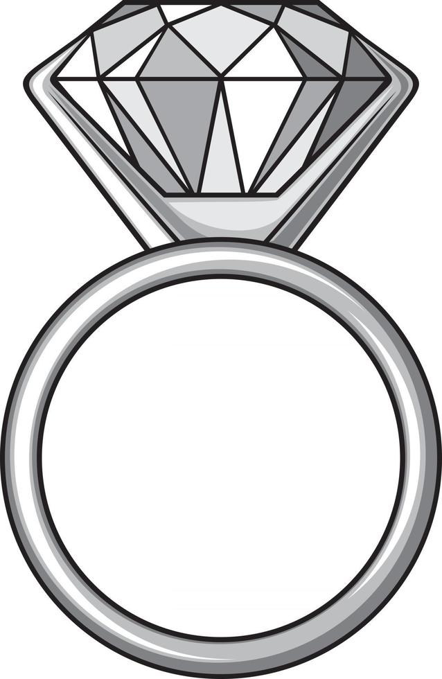Ring with Diamond vector