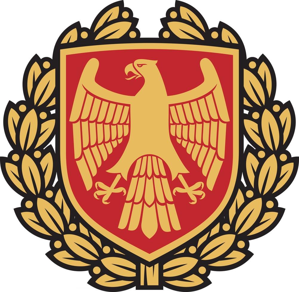 escudo de armas del águila vector