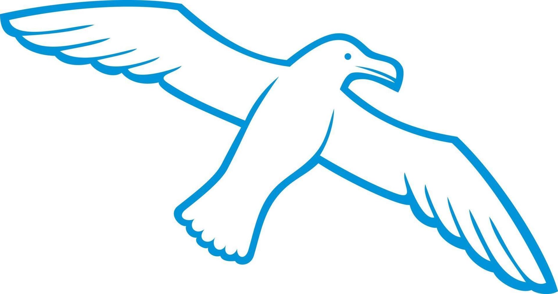 Flying Seagull Icon vector