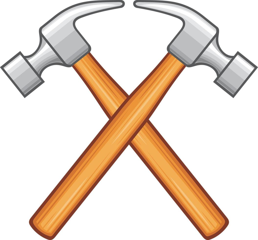 Crossed Hammer Design vector