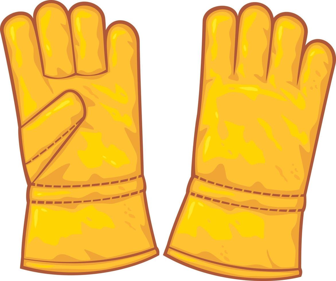 guantes protectores de cuero vector