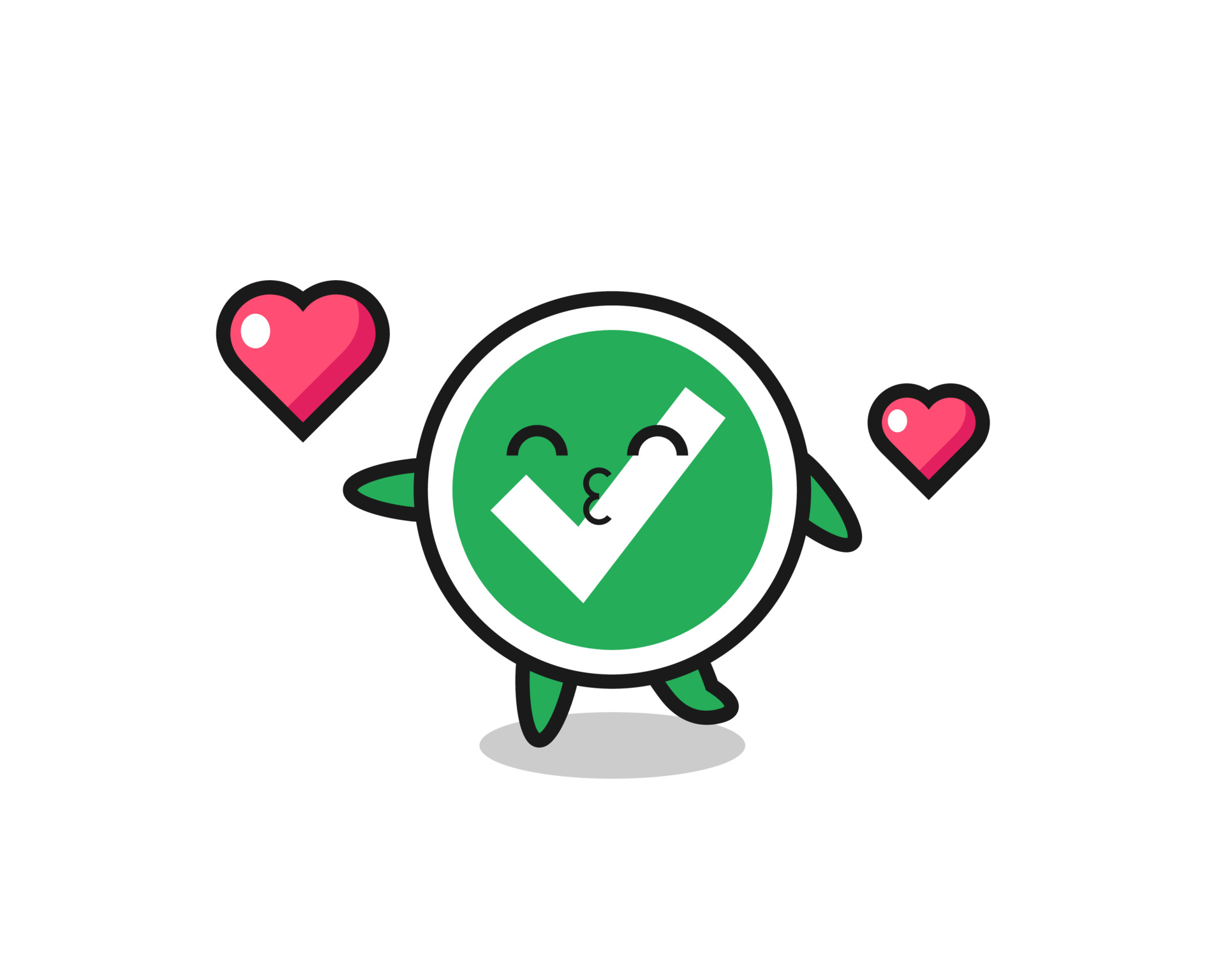 check mark character cartoon with kissing gesture 3495809 Vector Art at Vecteezy check mark character cartoon with kissing gesture 3495809 Vector Art at Vecteezy