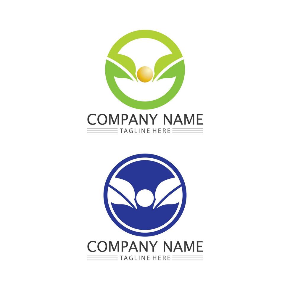 people Community,care group network and social icon design template vector