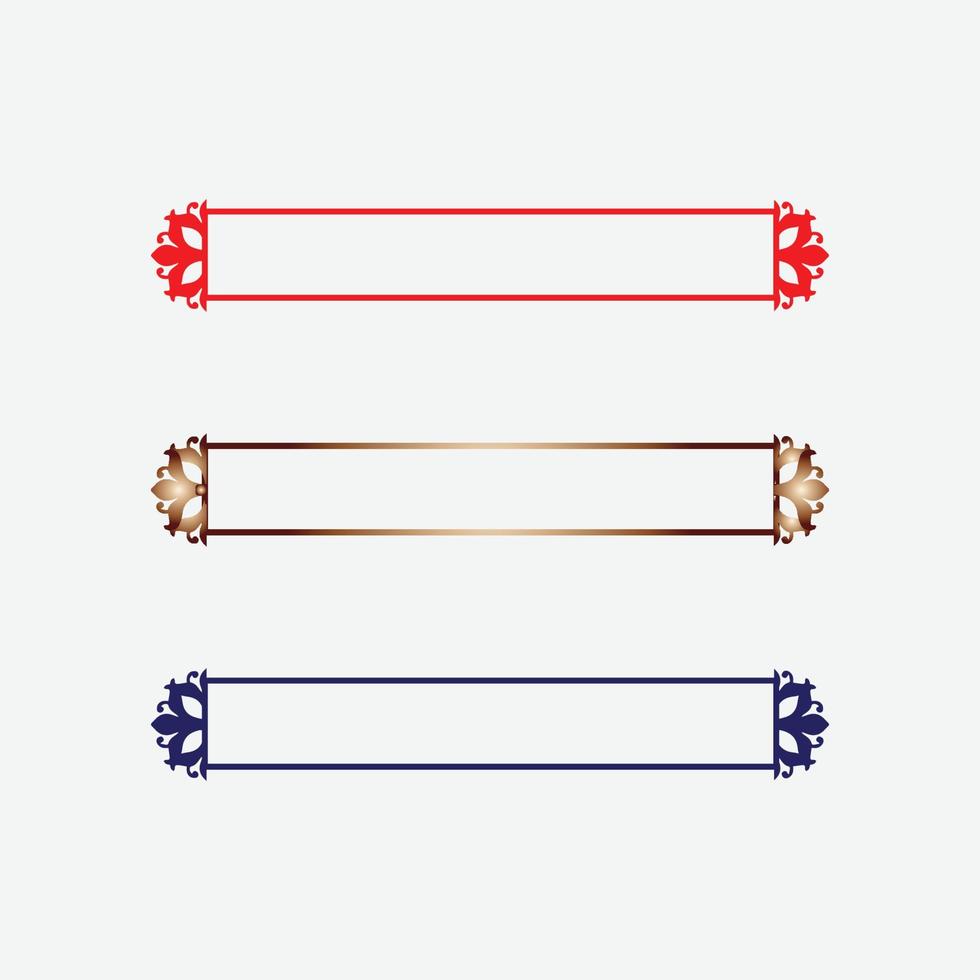 Luxury Gold Title Border Vector