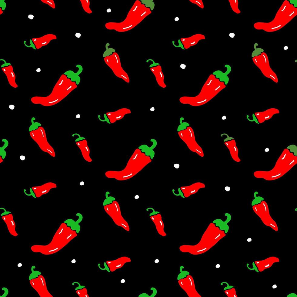 Mexican pepper seamless pattern vector